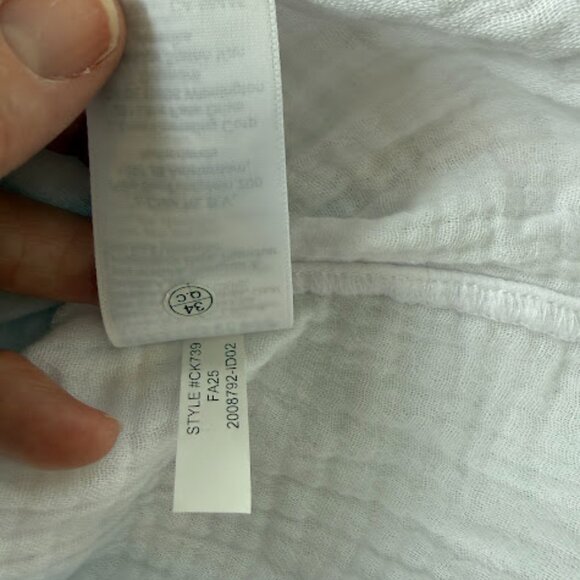 J.Crew White Gauze Puff Sleeve Peasant Blouse Cottagecore Top Size M - Picture 13 of 13